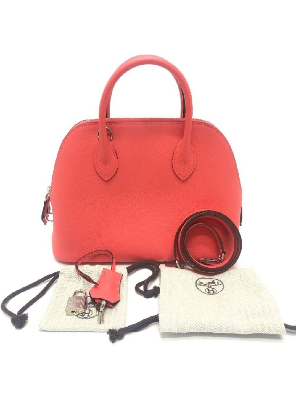 Hermes Handbag Bolide 1923 25 Verso Color Rose Texas